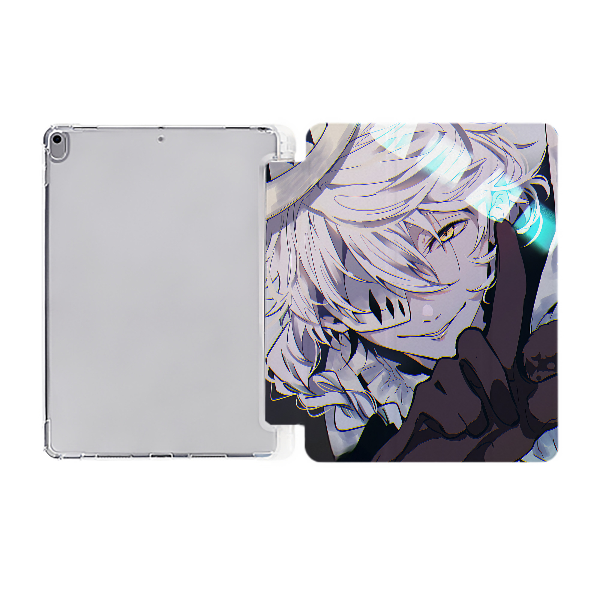 （画像用） 文豪ストレイドッグス Bungo Stray Dogs IPad ケース ペン収納付き 三つ折りスタンド PUレザー×シリコン 対応機種9.5/10.5/10.9インチ